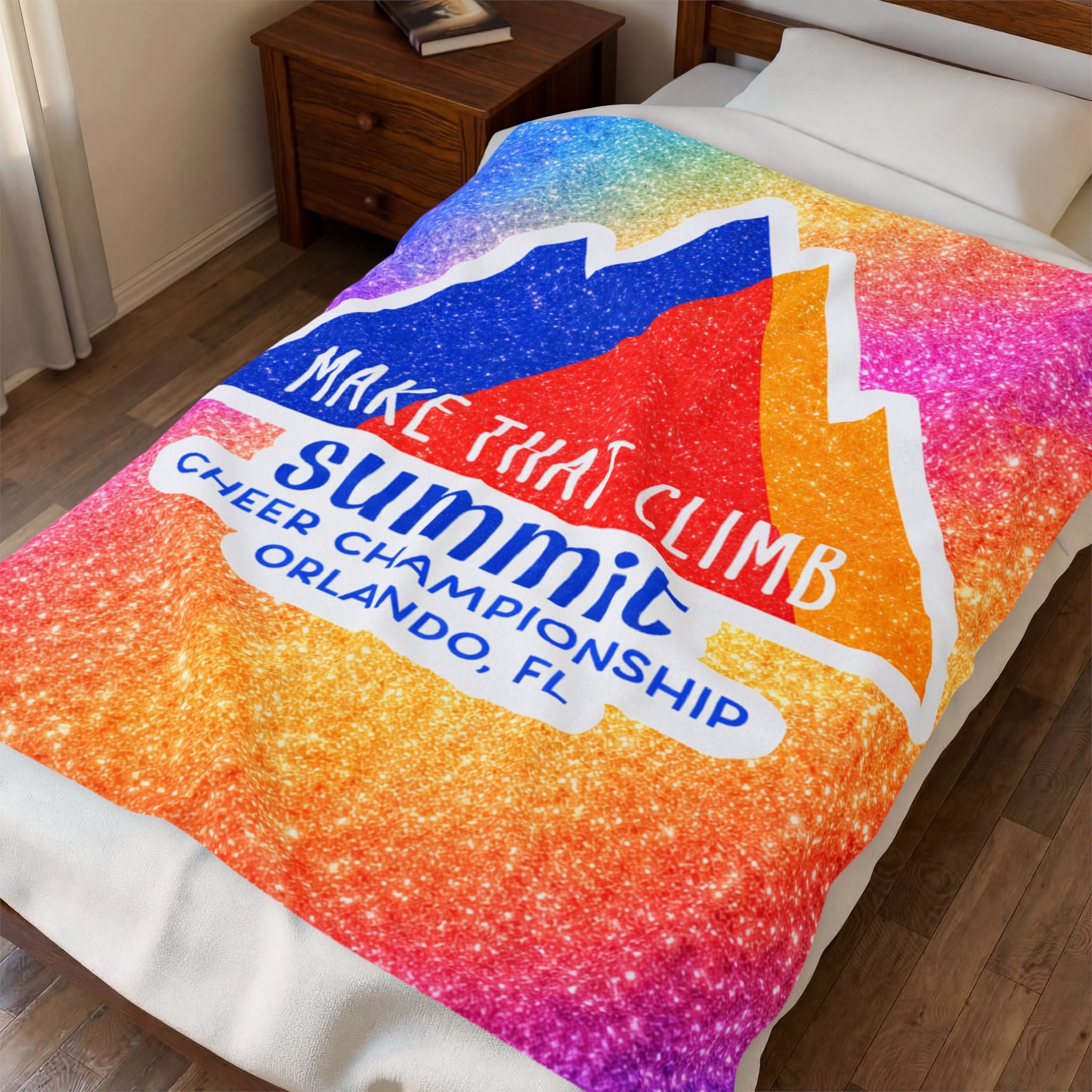 Plush Blanket — 'Make That Climb' Summit Cheer Championship Orlando, FL