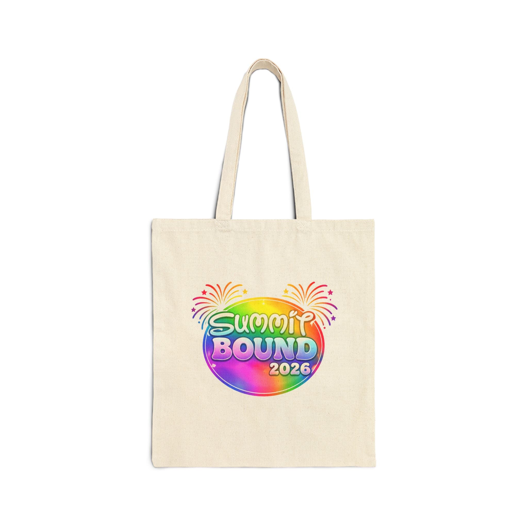 Tote Bag — "Summer Bound 2026" Rainbow Canvas Market Tote