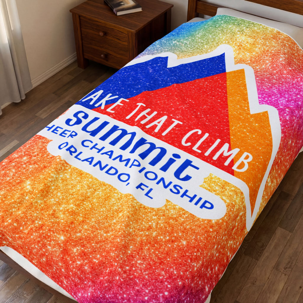Plush Blanket — 'Make That Climb' Summit Cheer Championship Orlando, FL