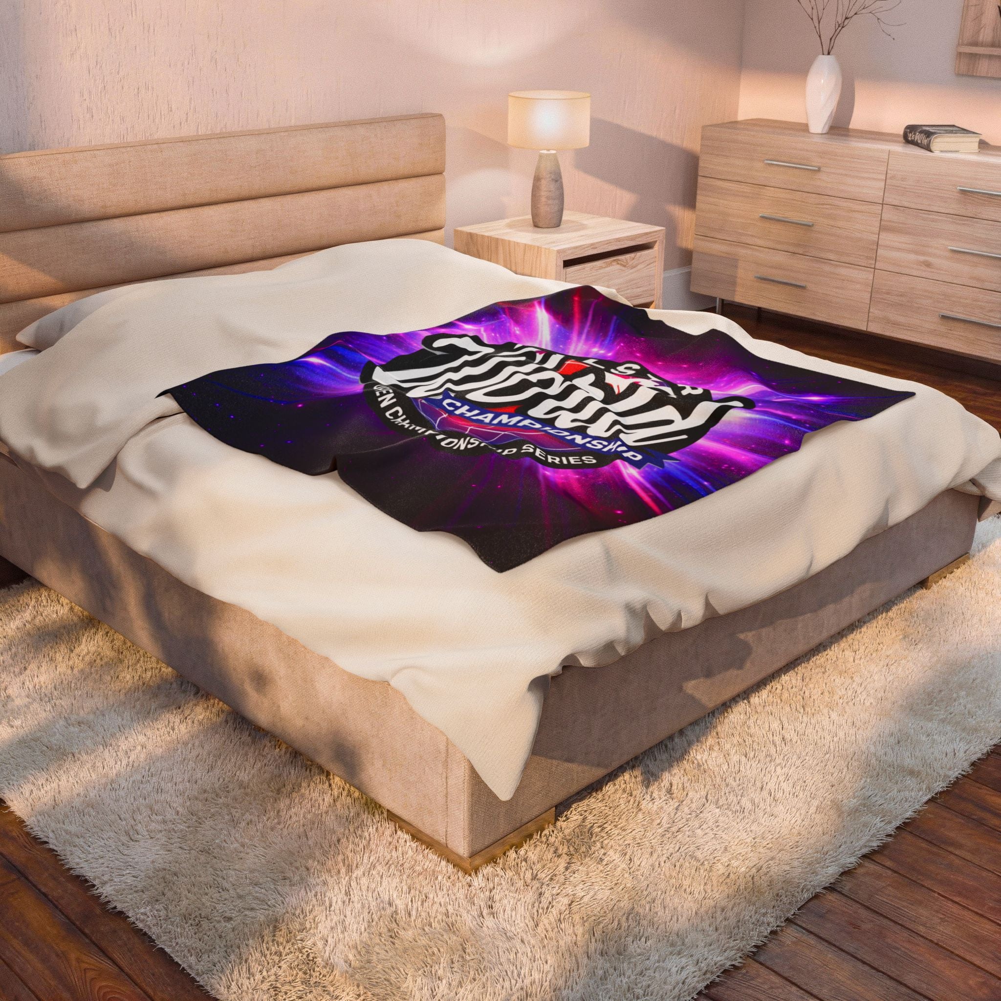 Allstar World Championship Velveteen Plush Blanket — Sports Team Keepsake